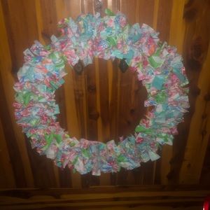 Lilly Pulitzer handmade wreath.